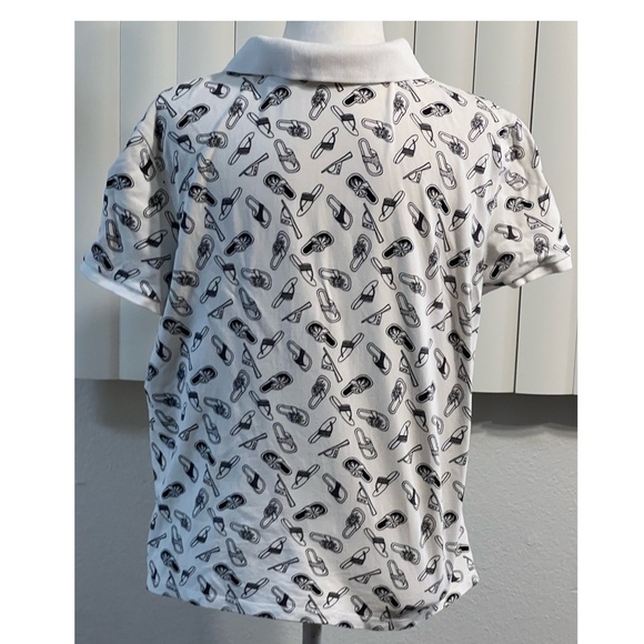 Valerie Stevens Print Polo Top Size XL - Picture 4 of 9